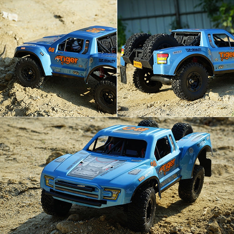 FY-08 Brushless Version 2.4G Remote Control Off-road Vehicle 1:12 Four-wheel Drive Short Truck High-speed Remote Control Car, EU Plug (Blue) - RC Cars by buy2fix | Online Shopping UK | buy2fix
