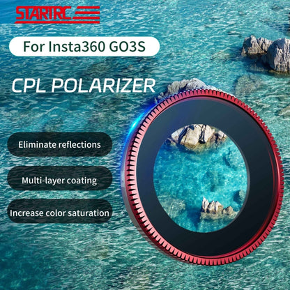 For Insta360 GO 3S STARTRC CPL Camera Lens Filter (Black Red) - Len Accessories by STARTRC | Online Shopping UK | buy2fix