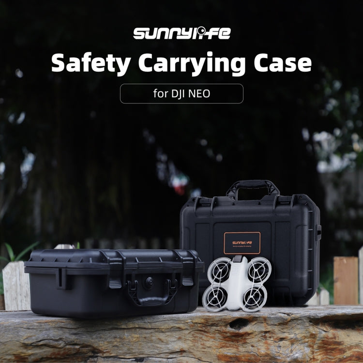 For DJI Neo Sunnylife Safety Carrying Case Waterproof Shock-proof Hard Travel Case (Black) - Backpacks & Bags by Sunnylife | Online Shopping UK | buy2fix