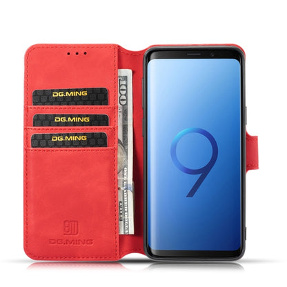 DG.MING Retro Oil Side Horizontal Flip Case with Holder & Card Slots & Wallet for Galaxy S9(Red) - Galaxy Phone Cases by DG.MING | Online Shopping UK | buy2fix