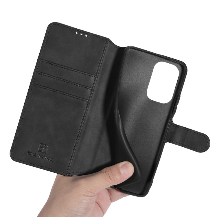 For Xiaomi Redmi K40 DG.MING Retro Oil Side Horizontal Flip Leather Case with Holder & Card Slots & Wallet(Black) - Xiaomi Cases by DG.MING | Online Shopping UK | buy2fix