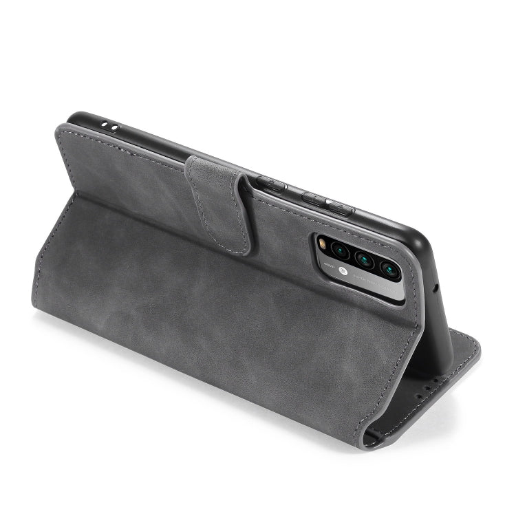 For Xiaomi Poco M3 DG.MING Retro Oil Side Horizontal Flip Leather Case with Holder & Card Slots & Wallet(Grey) - Xiaomi Cases by DG.MING | Online Shopping UK | buy2fix