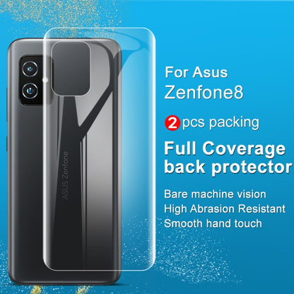 For Asus Zenfone 8 ZS590KS 2 PCS IMAK 0.15mm Curved Full Screen Protector Hydrogel Film Back Protector - ASUS Tempered Glass by imak | Online Shopping UK | buy2fix