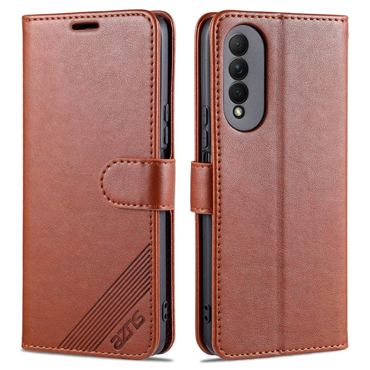 For Honor X20 SE AZNS Sheepskin Texture Horizontal Flip Leather Case with Holder & Card Slots & Wallet(Brown) - Honor Cases by AZNS | Online Shopping UK | buy2fix