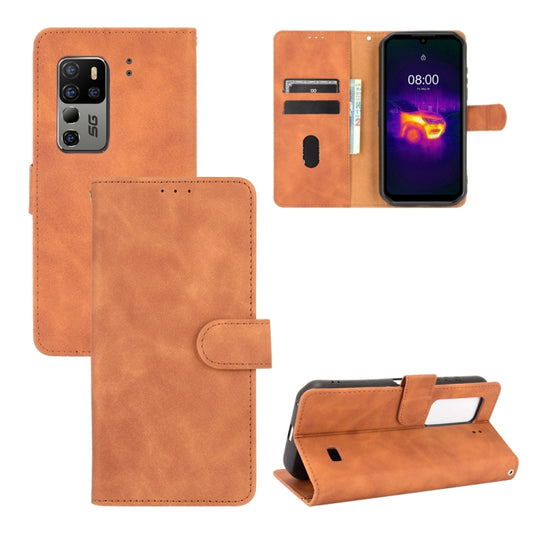 For Ulefone Armor 11T 5G Solid Color Skin Feel Magnetic Buckle Horizontal Flip Calf Texture PU Leather Case with Holder & Card Slots & Wallet(Brown) - Ulefone Cases by buy2fix | Online Shopping UK | buy2fix