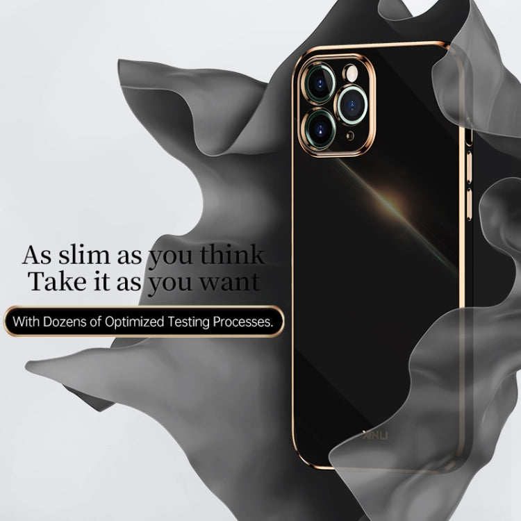 For iPhone 11 Pro XINLI Straight 6D Plating Gold Edge TPU Shockproof Case (Black) - iPhone 11 Pro Cases by XINLI | Online Shopping UK | buy2fix