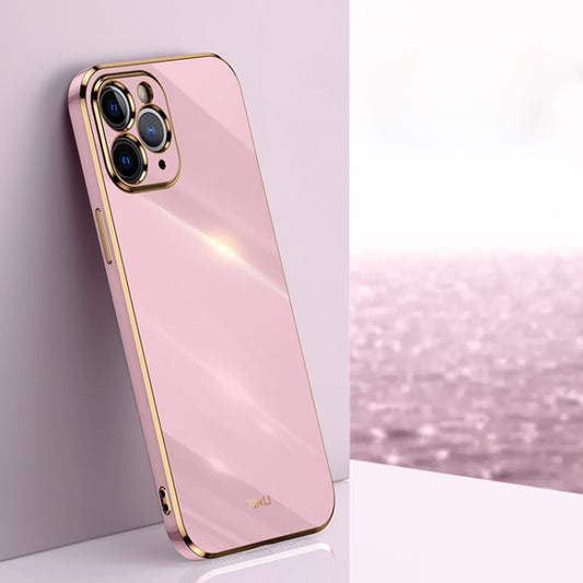 For iPhone 11 Pro XINLI Straight 6D Plating Gold Edge TPU Shockproof Case (Cherry Purple) - iPhone 11 Pro Cases by XINLI | Online Shopping UK | buy2fix