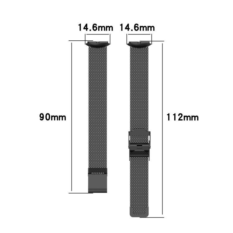 For Fitbit Luxe Clip-on Metal Watch Band(Silver) - Watch Bands by buy2fix | Online Shopping UK | buy2fix