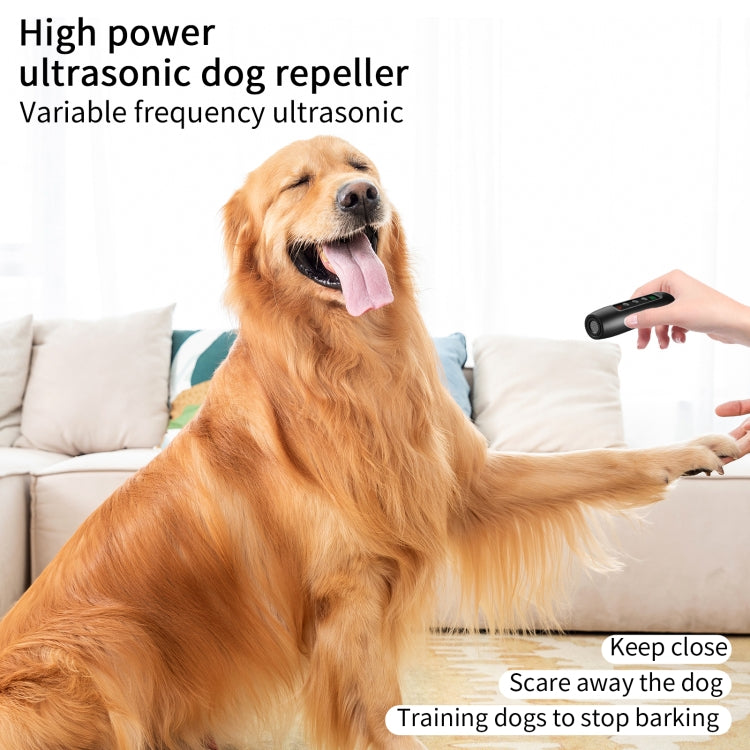 Tsattine N10 Ultrasonic Dog Repeller with LED Electricity Display & Flashlight - Training Aids by buy2fix | Online Shopping UK | buy2fix