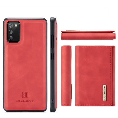 For Samsung Galaxy A02s DG.MING M1 Series 3-Fold Multi Card Wallet  Back Cover Shockproof Case with Holder Function(Red) - Galaxy Phone Cases by DG.MING | Online Shopping UK | buy2fix