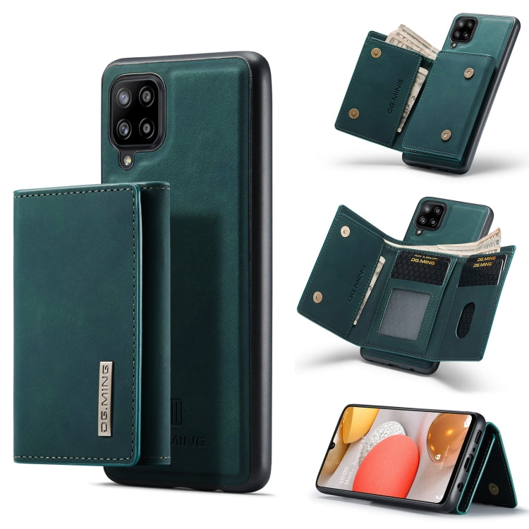 For Samsung Galaxy A42 5G DG.MING M1 Series 3-Fold Multi Card Wallet  Back Cover Shockproof Case with Holder Function(Green) - Galaxy Phone Cases by DG.MING | Online Shopping UK | buy2fix