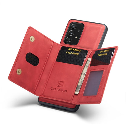 For Samsung Galaxy A52 5G / 4G DG.MING M2 Series 3-Fold Multi Card Bag + Back Cover Shockproof Case with Wallet & Holder Function(Red) - Galaxy Phone Cases by DG.MING | Online Shopping UK | buy2fix