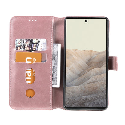 Classic Calf Texture PU + TPU Horizontal Flip Leather Case with Holder & Card Slots & Wallet For Google Pixel 6(Rose Gold) - Google Cases by buy2fix | Online Shopping UK | buy2fix