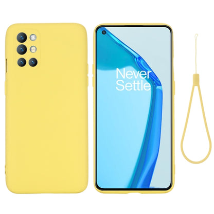 Pure Color Liquid Silicone Shockproof Full Coverage Case For OnePlus 9R(Yellow) - OnePlus Cases by buy2fix | Online Shopping UK | buy2fix