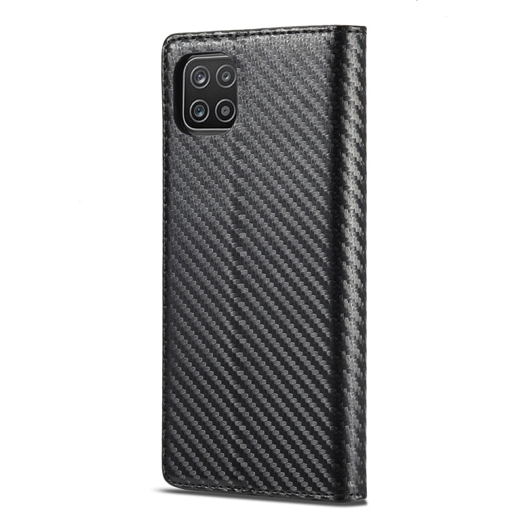 LC.IMEEKE Carbon Fiber PU + TPU Horizontal Flip Leather Case with Holder & Card Slot & Wallet For Samsung Galaxy A22 5G(Vertical Black) - Galaxy Phone Cases by LC.IMEEKE | Online Shopping UK | buy2fix