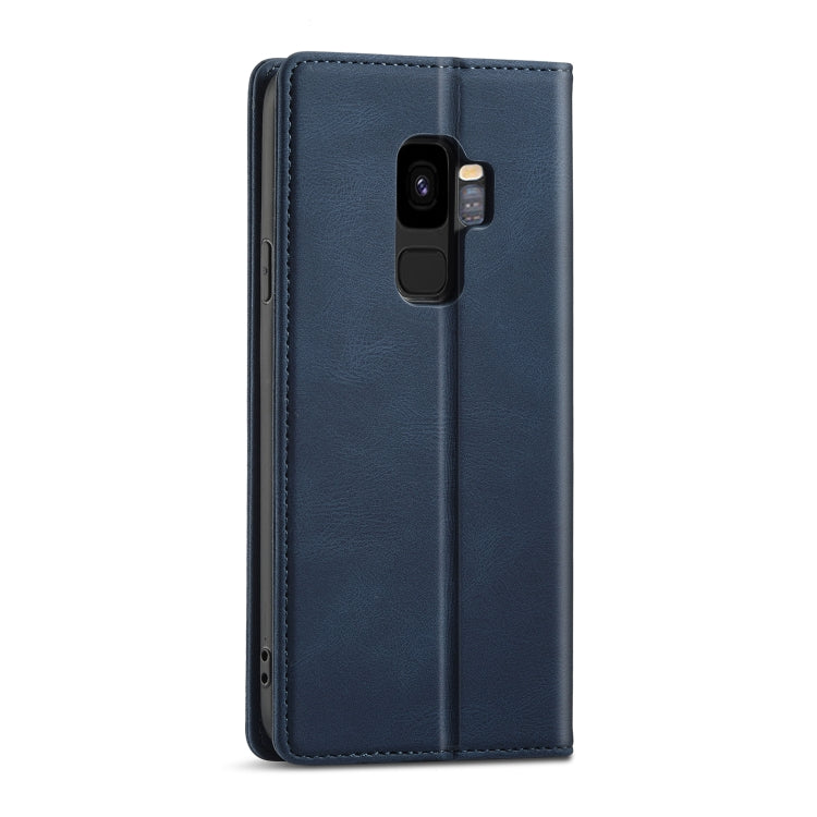 For Samsung Galaxy S9+ Forwenw F2 Series Magnetic Horizontal Flip Leather Case with Holder & Card Slots & Wallet(Blue) - Galaxy Phone Cases by Forwenw | Online Shopping UK | buy2fix