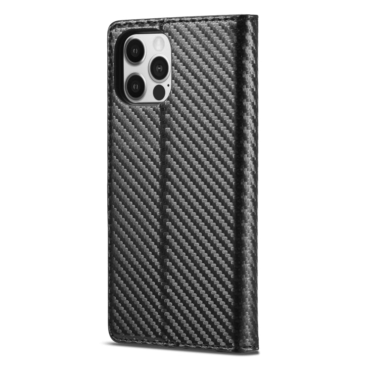 For iPhone 13 Pro Max LC.IMEEKE Carbon Fiber PU + TPU Horizontal Flip Leather Case with Holder & Card Slot & Wallet (Vertical Black) - iPhone 13 Pro Max Cases by LC.IMEEKE | Online Shopping UK | buy2fix