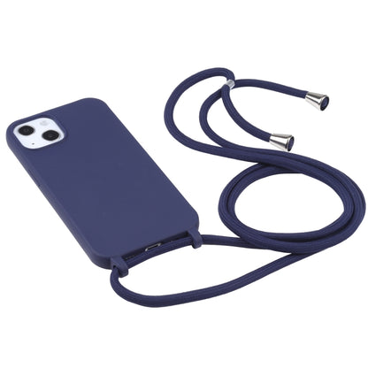 For iPhone 13 Pro Candy Colors TPU Protective Case with Lanyard (Dark Blue) - iPhone 13 Pro Cases by buy2fix | Online Shopping UK | buy2fix