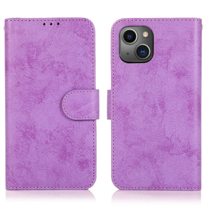 For iPhone 13 Retro 2 in 1 Detachable Horizontal Flip Leather Case with Card Slots & Wallet(Purple) - iPhone 13 Cases by buy2fix | Online Shopping UK | buy2fix