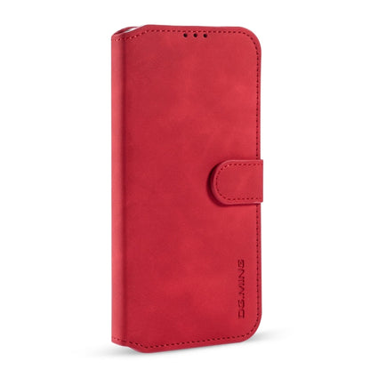 For iPhone 13 Pro DG.MING Retro Oil Side Horizontal Flip Leather Case with Holder & Card Slots & Wallet (Red) - iPhone 13 Pro Cases by DG.MING | Online Shopping UK | buy2fix