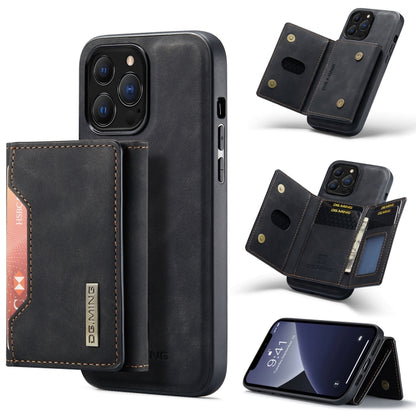 For iPhone 13 Pro DG.MING M2 Series 3-Fold Card Bag Shockproof Case with Wallet & Holder Function (Black) - iPhone 13 Pro Cases by DG.MING | Online Shopping UK | buy2fix