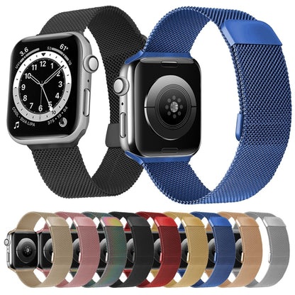 Adjustable Dual Section Milan Watch Band For Apple Watch Series 9&8&7 41mm / SE 3&SE 2&6&SE&5&4 40mm / 3&2&1 38mm(Blue) - Watch Bands by buy2fix | Online Shopping UK | buy2fix