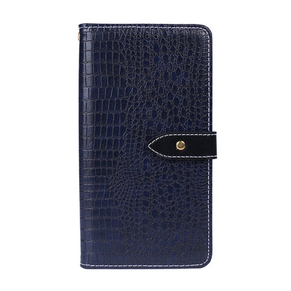 For Motorola Edge 20 idewei Crocodile Texture Horizontal Flip Leather Case with Holder & Card Slots & Wallet(Dark Blue) - Motorola Cases by idewei | Online Shopping UK | buy2fix