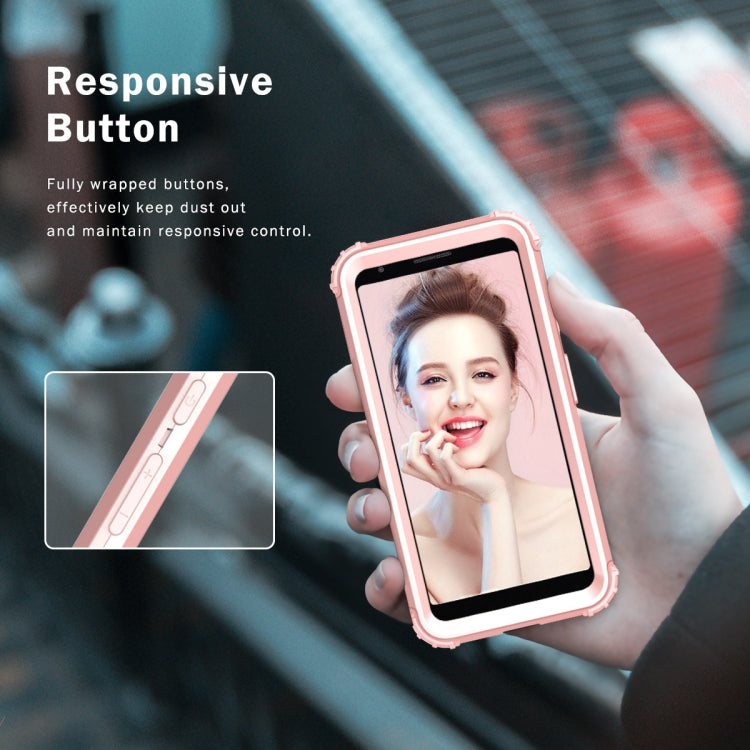 For Google Pixel 3a 3 in 1 Shockproof PC + Silicone Protective Case(Rose Gold) - Google Cases by buy2fix | Online Shopping UK | buy2fix