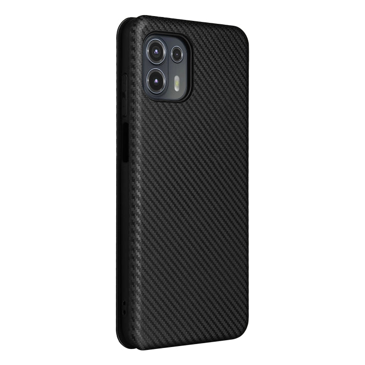 Carbon Fiber Texture Horizontal Flip TPU + PC + PU Leather Case with Card Slot For Motorola Edge 20 Lite(Black) - Motorola Cases by buy2fix | Online Shopping UK | buy2fix