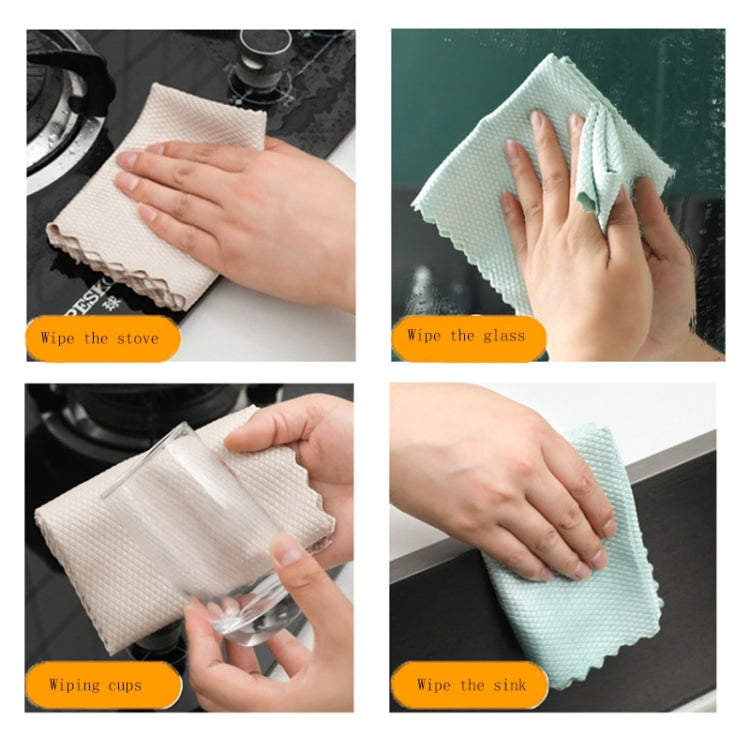 20pcs Non-Marking And Easy-To-Dry Fish Scale Rags Kitchen Cleaning Towels, Random Color Delivery, Specification: 25x25cm(Bulk, No Packaging) - Cleaning Tools by buy2fix | Online Shopping UK | buy2fix