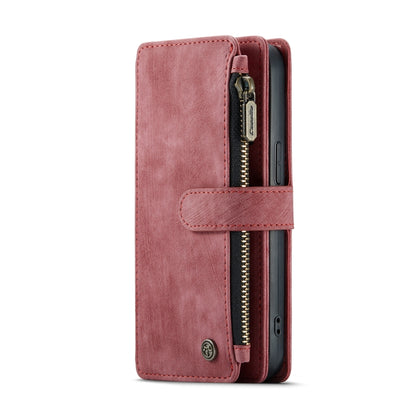 For iPhone 13 CaseMe-C30 PU + TPU Multifunctional Horizontal Flip Leather Case with Holder & Card Slot & Wallet & Zipper Pocket(Red) - iPhone 13 Cases by CaseMe | Online Shopping UK | buy2fix