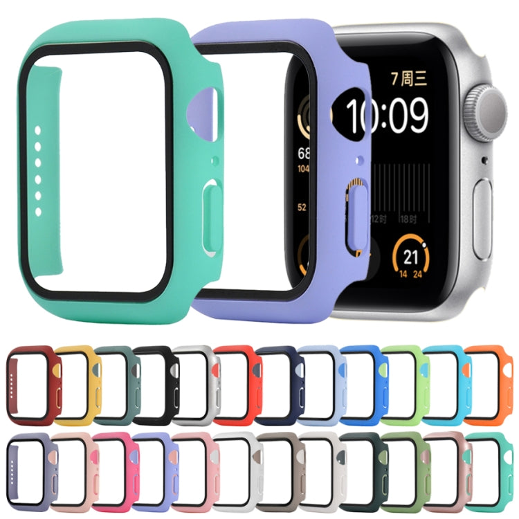 Shockproof PC+Tempered Glass Protective Case with Packed Carton For Apple Watch Series 6 & SE & 5 & 4 40mm(White) - Watch Cases by buy2fix | Online Shopping UK | buy2fix