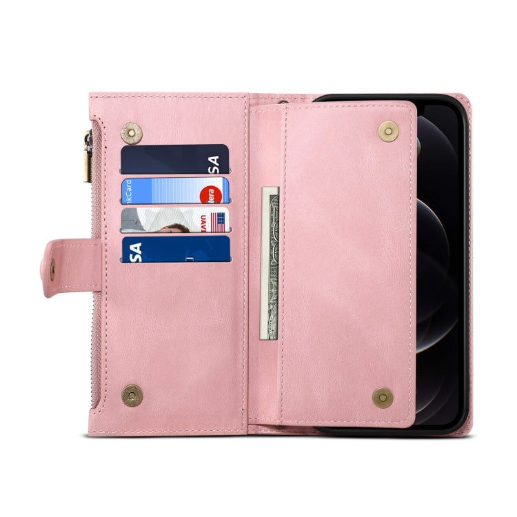 Retro Frosted Horizontal Flip Leather Case with Holder & Card Slot & Wallet & Zipper Pocket & Lanyard For iPhone 11 Pro Max(Rose Gold) - iPhone 11 Pro Max Cases by buy2fix | Online Shopping UK | buy2fix