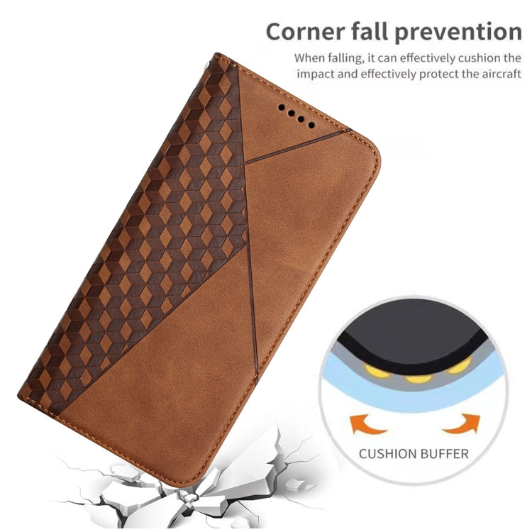 For Samsung Galaxy A51 Diamond Pattern Splicing Skin Feel Magnetic Horizontal Flip Leather Case with Card Slots & Holder & Wallet(Brown) - Galaxy Phone Cases by buy2fix | Online Shopping UK | buy2fix