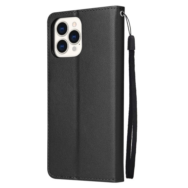 For iPhone 13 Pro Multifunctional Horizontal Flip Leather Case, with Three Card Slot & Holder & Photo Frame & Lanyard (Black) - iPhone 13 Pro Cases by buy2fix | Online Shopping UK | buy2fix