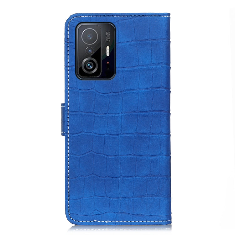 For Xiaomi Mi 11T / 11T Pro Crocodile Texture Horizontal Flip Leather Case with Holder & Card Slots & Wallet(Blue) - Xiaomi Cases by buy2fix | Online Shopping UK | buy2fix