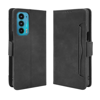 For Motorola Edge 20 Skin Feel Calf Pattern Horizontal Flip Leather Case with Holder & Card Slots & Photo Frame(Black) - Motorola Cases by buy2fix | Online Shopping UK | buy2fix