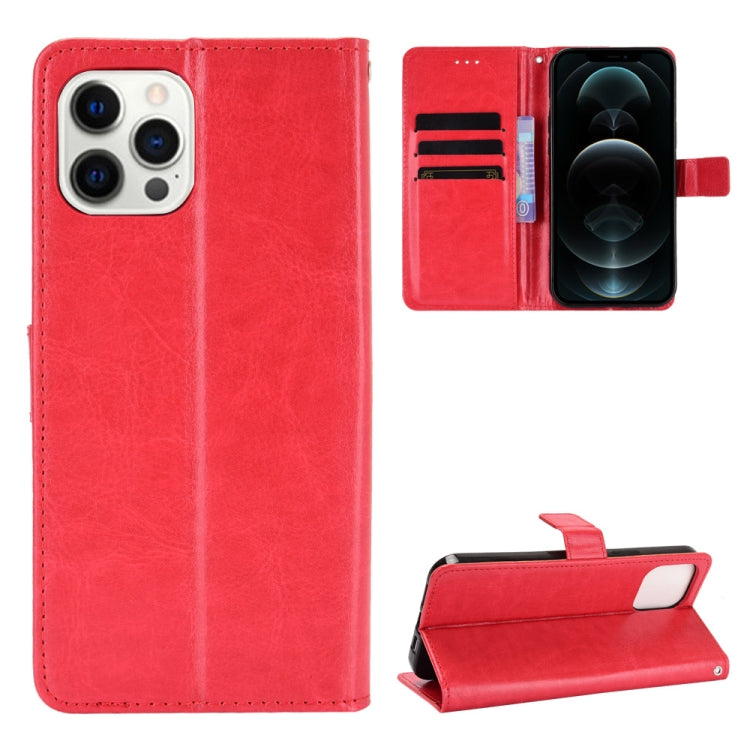 For iPhone 13 Pro Max Crazy Horse Texture Horizontal Flip Leather Case with Holder & Card Slots & Lanyard (Red) - iPhone 13 Pro Max Cases by buy2fix | Online Shopping UK | buy2fix