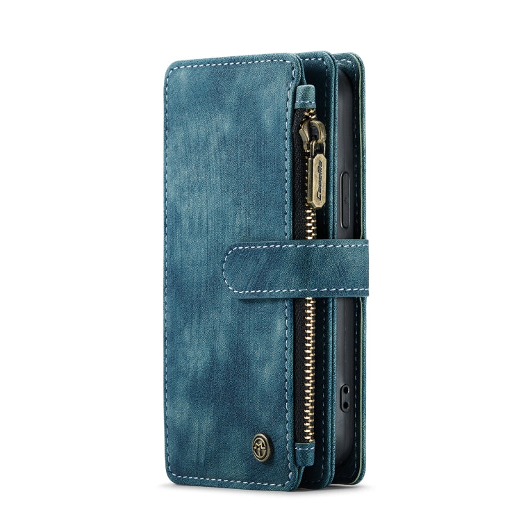 For iPhone 12 mini CaseMe-C30 PU + TPU Multifunctional Horizontal Flip Leather Case with Holder & Card Slot & Wallet & Zipper Pocket (Blue) - iPhone 12 mini Cases by CaseMe | Online Shopping UK | buy2fix