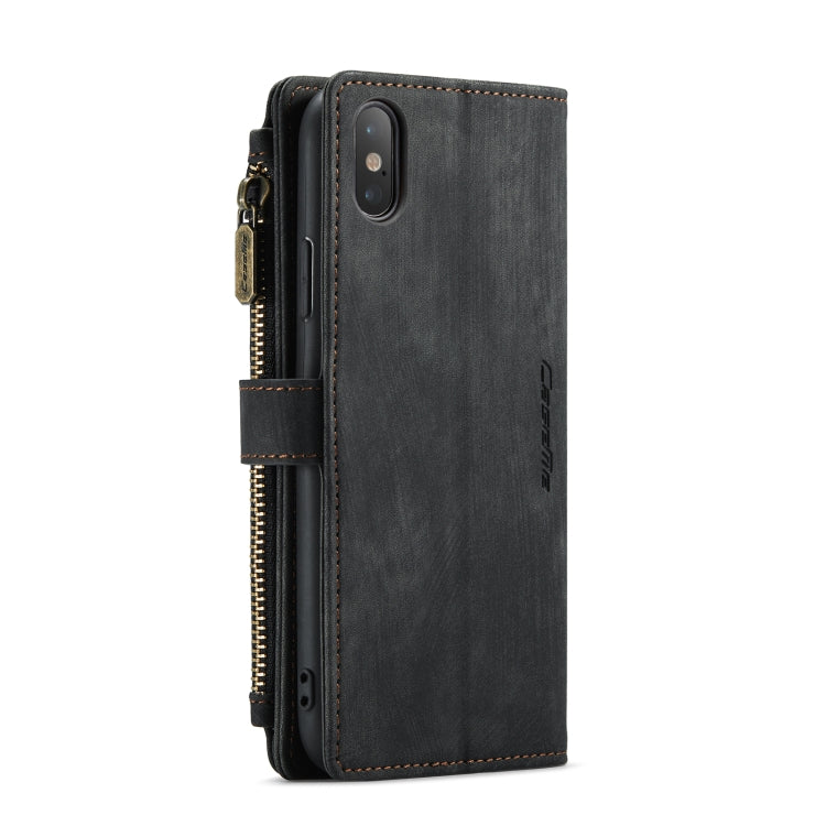 For iPhone XS Max CaseMe-C30 PU + TPU Multifunctional Horizontal Flip Leather Case with Holder & Card Slot & Wallet & Zipper Pocket(Black) - More iPhone Cases by CaseMe | Online Shopping UK | buy2fix