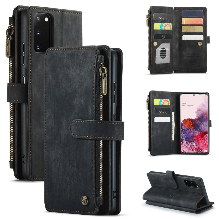For Samsung Galaxy S20 5G CaseMe-C30 PU + TPU Multifunctional Horizontal Flip Leather Case with Holder & Card Slot & Wallet & Zipper Pocket(Black) - Galaxy Phone Cases by CaseMe | Online Shopping UK | buy2fix