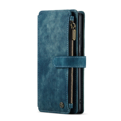 For Samsung Galaxy S20 FE CaseMe-C30 PU + TPU Multifunctional Horizontal Flip Leather Case with Holder & Card Slot & Wallet & Zipper Pocket(Blue) - Galaxy S20 FE Cases by CaseMe | Online Shopping UK | buy2fix