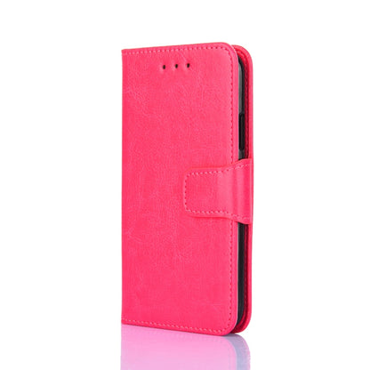 For iPhone SE 2022 / SE 2020 / 8 / 7 Crystal Texture Horizontal Flip Leather Case with Holder & Card Slots & Wallet(Rose Red) - iPhone SE 2022 / 2020 / 8 / 7 Cases by buy2fix | Online Shopping UK | buy2fix