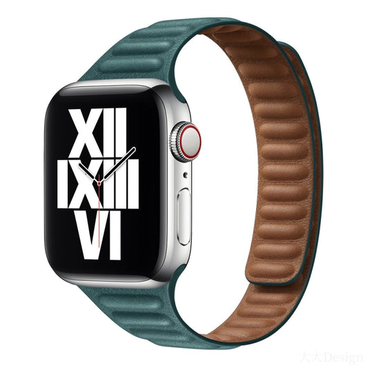 Slimming Loop Magnetic Watch Band For Apple Watch Ultra 49mm&Watch Ultra 2 49mm / Series 9&8&7 45mm / SE 3&SE 2&6&SE&5&4 44mm / 3&2&1 42mm(Malachite Green) - Watch Bands by buy2fix | Online Shopping UK | buy2fix