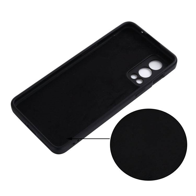 For OnePlus Nord 2 5G Solid Color Liquid Silicone Shockproof Full Coverage Protective Case(Black) - OnePlus Cases by buy2fix | Online Shopping UK | buy2fix