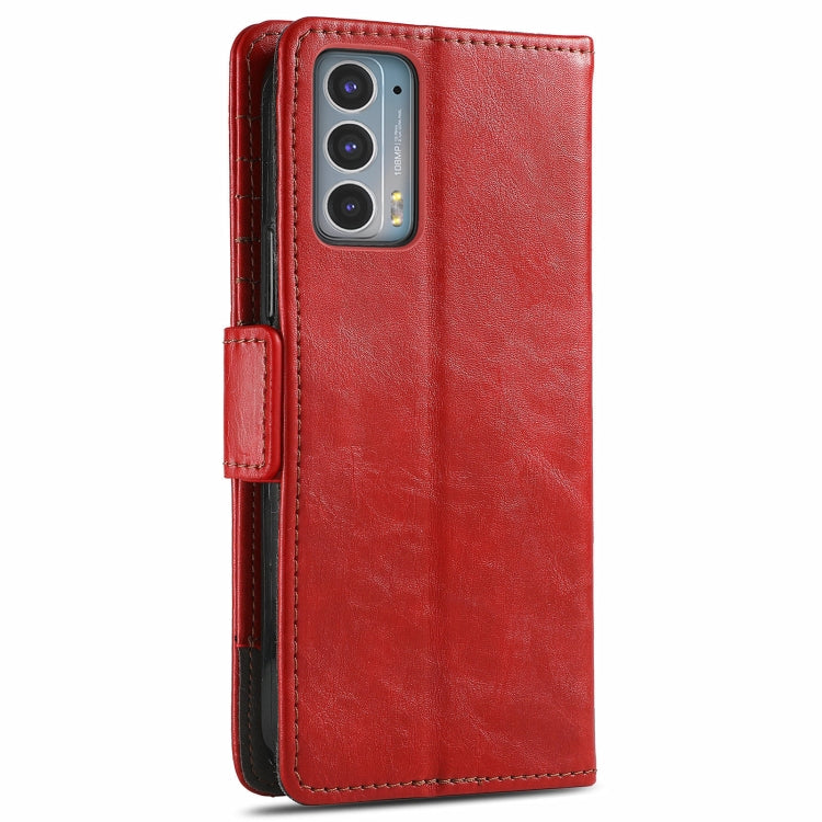 For Motorola Edge 20 CaseNeo Business Splicing Dual Magnetic Buckle Horizontal Flip PU Leather Case with Holder & Card Slots & Wallet(Red) - Motorola Cases by buy2fix | Online Shopping UK | buy2fix