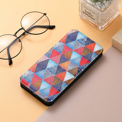 For Motorola Edge 20 Colorful Magnetic Horizontal Flip PU Leather Case with Holder & Card Slot & Wallet(Rhombus Mandala) - Motorola Cases by buy2fix | Online Shopping UK | buy2fix