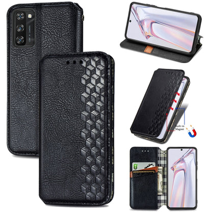 For Blackview A100 Cubic Grid Pressed Horizontal Flip Magnetic PU Leather Case with Holder & Card Slots & Wallet(Black) - More Brand by buy2fix | Online Shopping UK | buy2fix