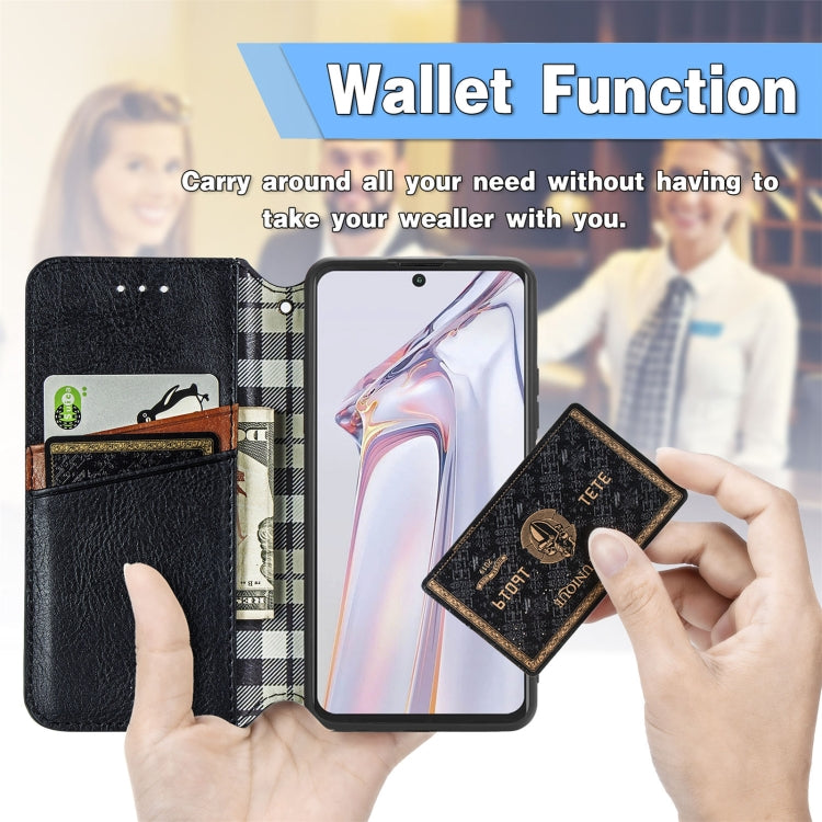 For Blackview A100 Cubic Grid Pressed Horizontal Flip Magnetic PU Leather Case with Holder & Card Slots & Wallet(Black) - More Brand by buy2fix | Online Shopping UK | buy2fix