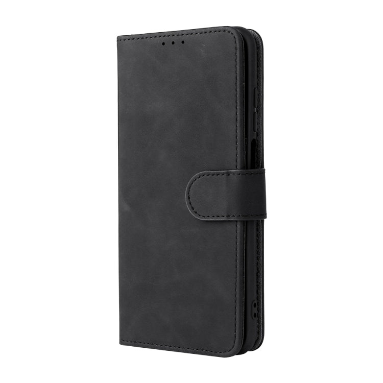 For Doogee N40 Pro Solid Color Skin Feel Magnetic Buckle Horizontal Flip PU Leather Case with Holder & Card Slots & Wallet(Black) - More Brand by buy2fix | Online Shopping UK | buy2fix